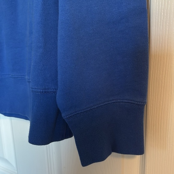 J. Crew men’s blue crew neck oarsman dog embroidered sweatshirt size medium - Picture 6 of 9